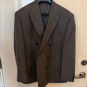 Lauren Ralph Lauren Charcoal Double-Breasted Blazer